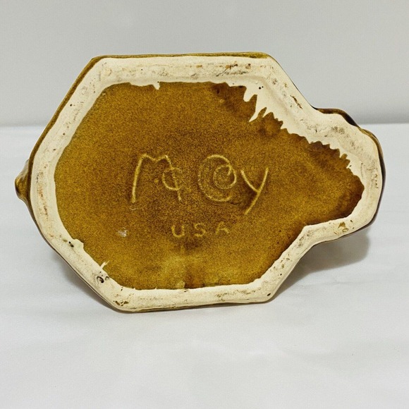 McCoy USA Art Pottery Wishing Well Small Planter Vase with Original Chain - Picture 8 of 9